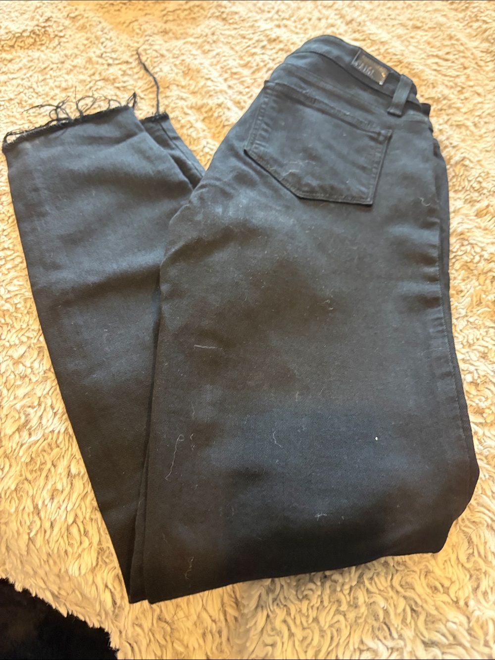 PAIGE Black Skinny High-Rise Jeans